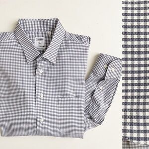 Gitman Bros Allen Edmonds Men’s Check Print Button Dress Shirt Neck 16.5